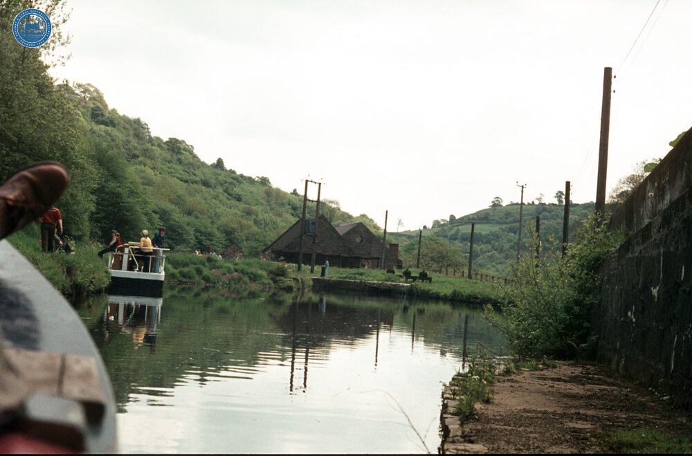 Caldon Canal. Flint Mill Lock and mill, Consall, May 1975