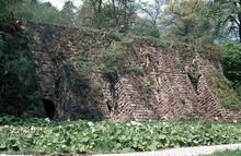 Caldon Canal. Consall Forge lime kilns, May 1975