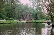 Caldon Canal. Consall Forge, lime kilns, May 1975