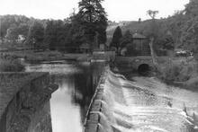 Uttoxeter Canal. At Crumpwood, where the Uttoxeter Canal crosses the River Churnet on the level. 24 August 1963