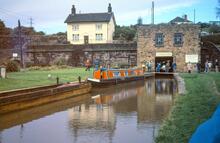 Harecastle canal tunnels. South end of old and new tunnels. 24 September 1988