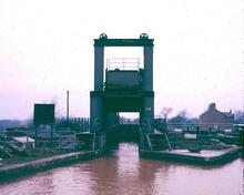 Thurlwood Steel Lock, Trent & Mersey Canal, 11 April 1963