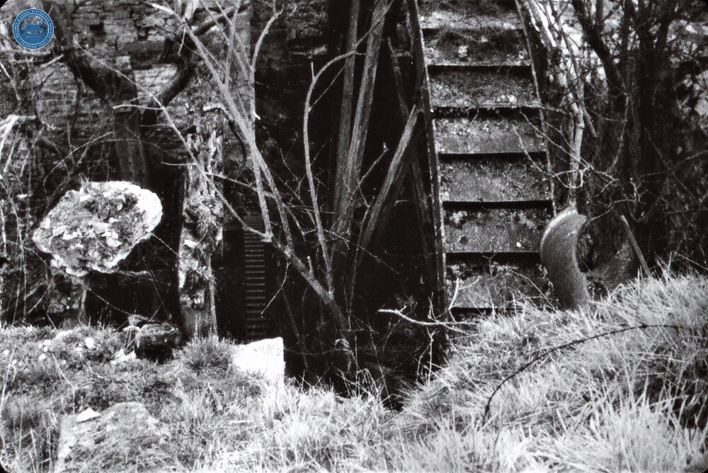Elkstone Mill water wheel, Cotswolds.18/04/71 