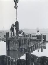 Ashby Canal. Sheet Pile Cofferdam. Photograph Derek Pratt 2193/251
