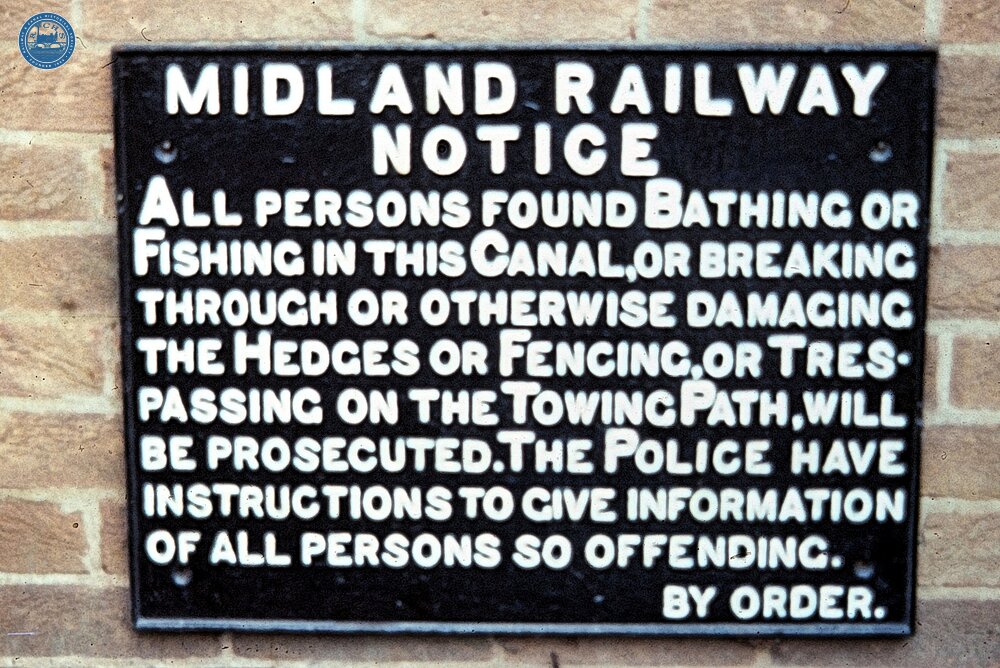 Ashby Canal. Midland Railway Notice. 1976
