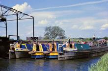 Ashby Canal. Ilott Wharf, Measham. Narrowboats. 20 June 1965