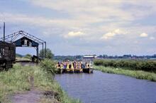 Ashby Canal. Waiting to load at Ilott Wharf, Measham. 20 June 1965