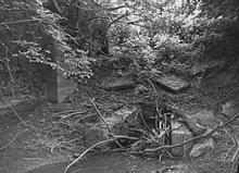 Remains of the top end of entrance lock. 04/05/1957
