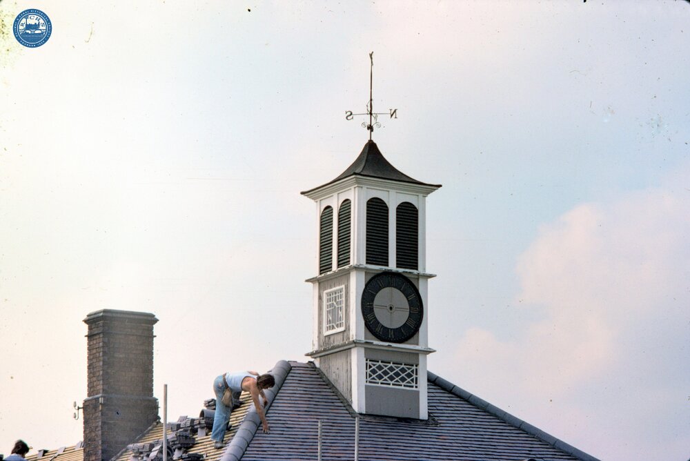 Coventry Canal. Hartshill Yard Clock Tower. 1978