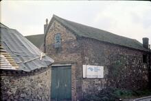 Coventry Canal. BWB Hartshill Maintenance Yard Entrance with Nameplate. 1978