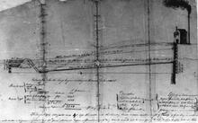 Coventry Canal. Fazeley - Coventry. Drawing for proposed  water supply from Bedworth Engine. Circa 1804 
