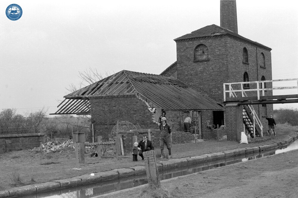 Hawkesbury, boiler house being demolished,April 1975