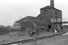 Hawkesbury, boiler house being demolished,April 1975