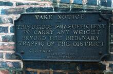 Ashby or Coventry canals, bridge weight notice, 1892