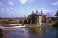 Ernest Thomas hire boat FALCON at Fazeley Jcn, Coventry Canal, Apr 1962
