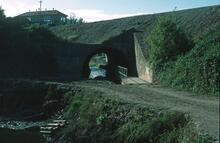 Droitwich Barge Canal, tube under railway line