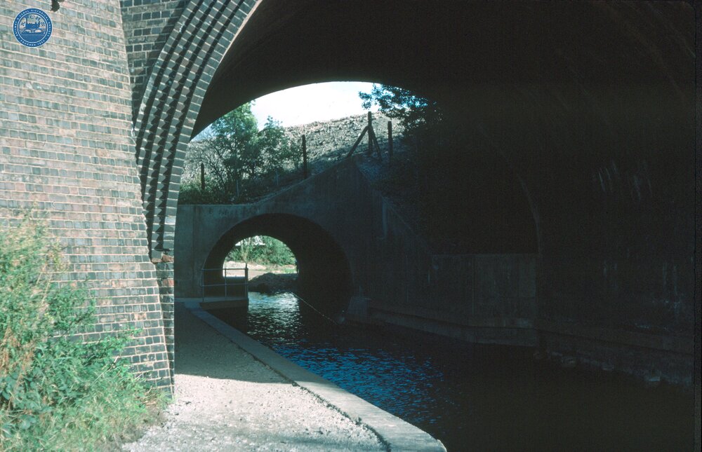 Droitwich Barge Canal, tube under railway line
