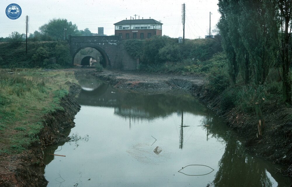 Droitwich Barge Canal, by railway bridge after excavation