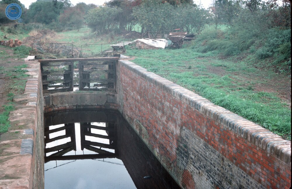 Droitwich Barge Canal, Ladywood lock with brickwork completed