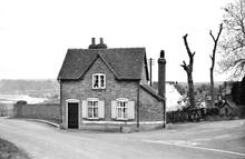 Leominster Canal. Burford. Harp Bank Cottage, Clee Hill Road, in Winter 1954 or 1957.