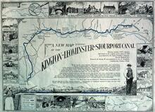 Leominster Canal Illustrated Illustrated Map, showing existing (1977) features