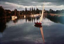 Sailing boat on River 