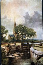Painting of Holy Trinity church, Stratford-upon-Avon