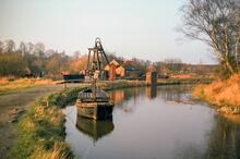 Icebreaker on the Shropshire Canal. March 1976