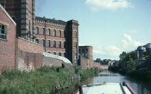 Factories in Kidderminster, Staffs & Worcs Canal, July 1980