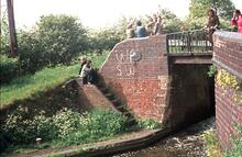 Staffordshire and Worcestershire Canal. Marsh bridge, No. 41. May 1974