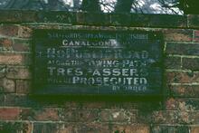 Notice at Penkridge Lock, Staffs & Worcs Canal, Feb 1970
