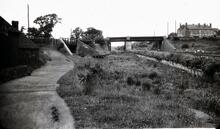 Stourbridge Canal: Bromley Road Bridge over the Stourbridge Extension and OW & WR railway, 