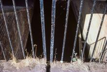 Split bridge below Stourton Lock 2, October 1976