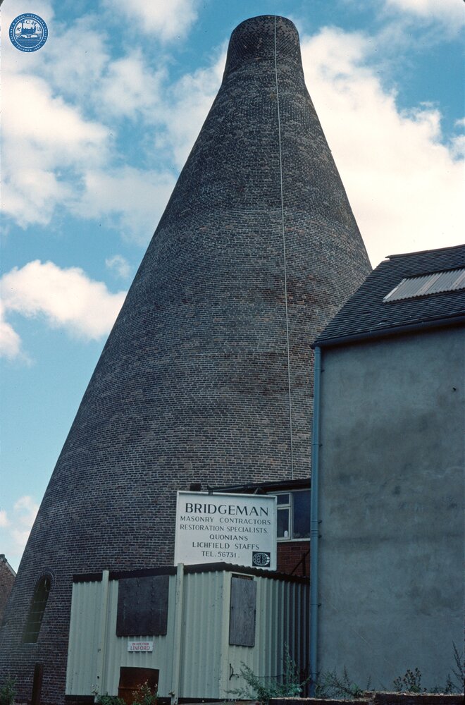 Stourbridge canal, Wordsley glass cone from canal side