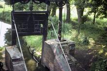 Stratford Canal. Kings Norton, Guillotine Stop Lock. 1976
