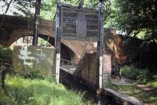 Stratford Canal. Kings Norton, Guillotine Stop Lock. 1976