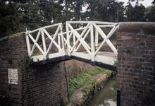 Stratford Canal. Split Bridge at Lapworth Lock 21. 1979