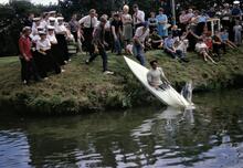 Rally at Earlswood; canoe launch. 7/1967
