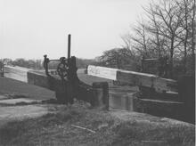Lock 11, bottom of Offerton Flight, 23 May 1957