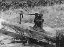 Tardebigge Lock 45, Bottom Gate Paddle Gear, 30 April 1960
