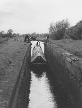 Tardebigge Flight Lock 57, NB Severn Dolphin, BW, 10 May 1958