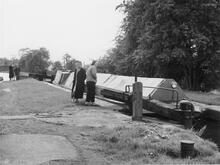 Severn Dolphin' and 'Ford' in Tardebigge Top Lock 58, 10 May 1958