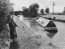 Butty 'Ford' waiting turn at Tardebigge Top Lock 58, 10 May 1958