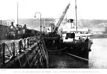 Dover Admiralty Pier - SS Empress being loaded for departure to Calais. (Ref: 035006)
