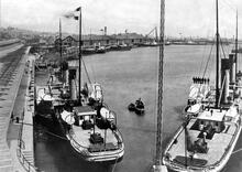 Holyhead Harbour from the Station Hotel August 1886. (Ref: 035011)