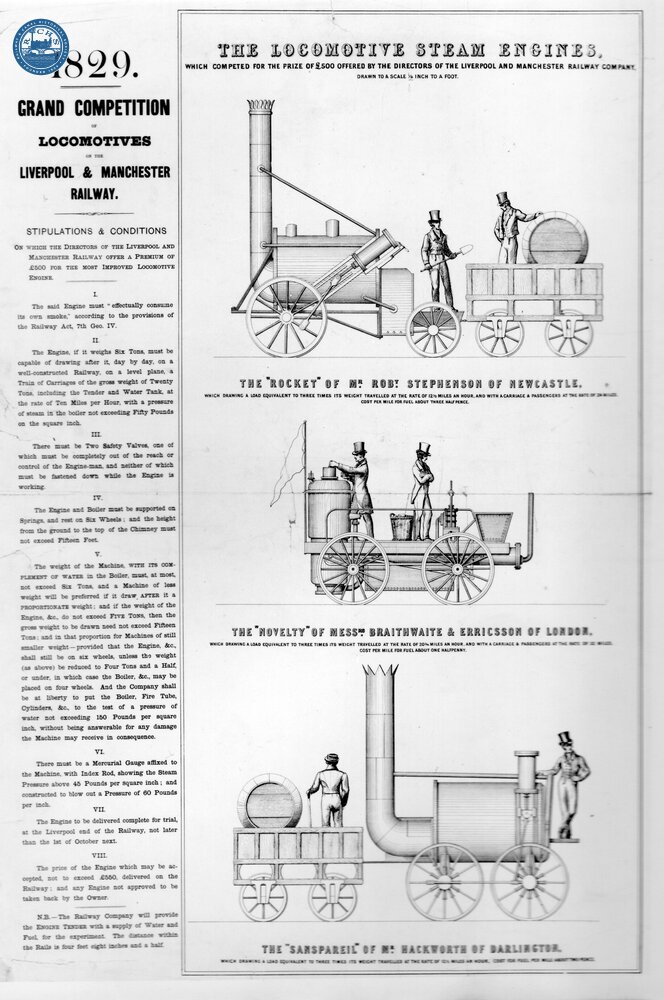1829 The Rainhill Trials - Competition Rules and the entrants. (Ref: 031712)