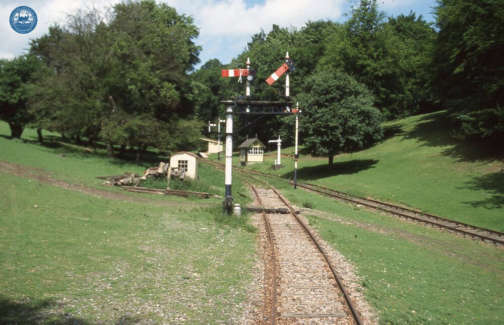 Line at bottom of bank. Fawley Hill Railway 8 June 2003  (Ref 017397E)