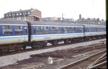 BR Mk2a coach TSO 5425 Transpennine. York 21 March 1989. (Ref: 017252)