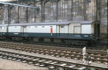 017170     POT. BR, Post Office Stowage Van POT M80405; rebuilt from BSK 35009 Met Camm 1956/7 lot 30229. Carlisle  25 May 1983