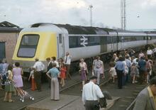017049 BR prototype HST, clas 252. No 252001Shildon Rail 150 26 Audust 1975